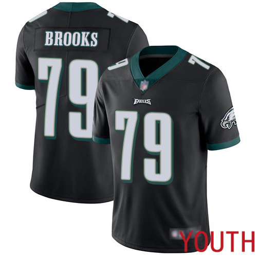 Youth Philadelphia Eagles 79 Brandon Brooks Black Alternate Vapor Untouchable NFL Jersey Limited Player